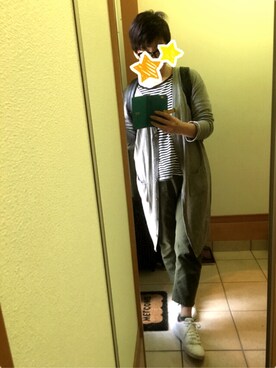 「ショッピング」｜「アイテム（チノパンツ）」を使った、ke1さん（レディース・165cm）の春コーディネート