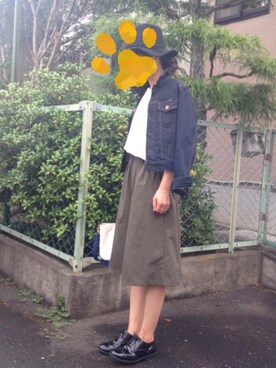「archives（アルシーヴ）のアイテム（その他シューズ）」を使った、めーめーさん（レディース・161cm）の秋コーディネート