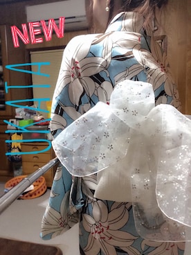 「grace（グレース）のアイテム（浴衣）」を使った、rie kさん（レディース・155cm）の夏コーディネート