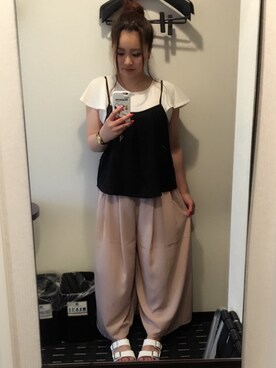 「BIRKENSTOCK（ビルケンシュトック）の＜BIRKENSTOCK（ビルケンシュトック）＞ ARIZONA BIRKOFLOR/サンダル¨ ◆（サンダル）」を使った、rie kさん（レディース・155cm）の夏コーディネート