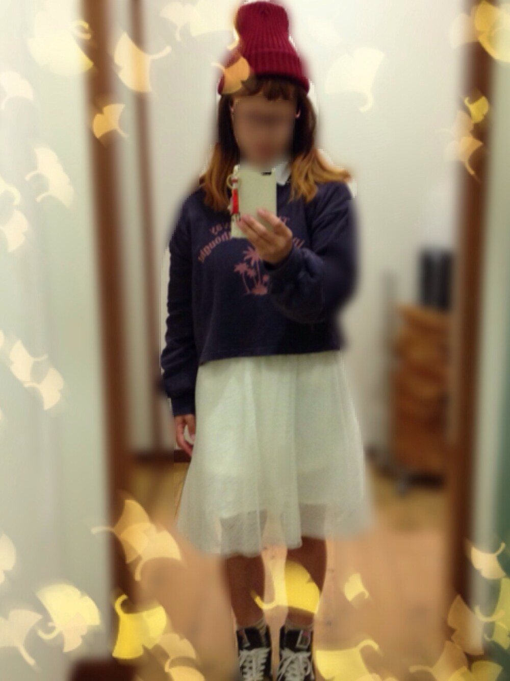 「CIAOPANICのアイテム（スウェット、パープル系）」を使った、もこ.さん（レディース・151cm）の秋コーディネートの1枚目の写真