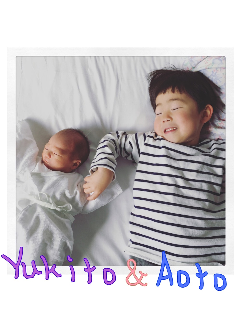 「ボーダー、息子ーデ、むすこーで、instagram」｜「UNIQLOのアイテム（トップス、ホワイト系）」を使った、もこ.さん（レディース・151cm）の春コーディネートの1枚目の写真