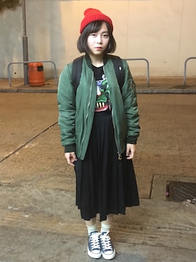 「VANS（バンズ）のアイテム（その他）」を使った、hoiycccccさん（レディース・160cm）の冬コーディネート