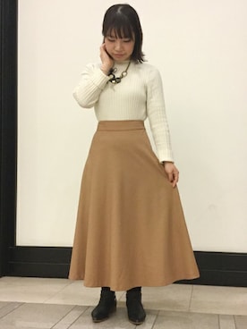 「ivory court（アイボリーコート）のアイテム」を使った、tabaさん（レディース・155cm）の冬コーディネート
