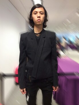 「korean」｜「アイテム（ジャケット/アウター）」を使った、Aaron Linason Lamさん（メンズ・178cm）の秋コーディネート