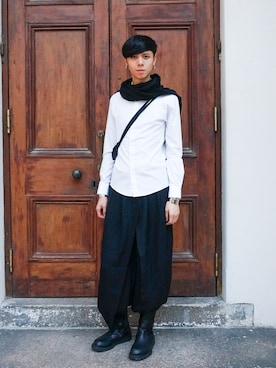 「skirt」｜Aaron Linason Lamさん（メンズ・175cm）の秋コーディネート