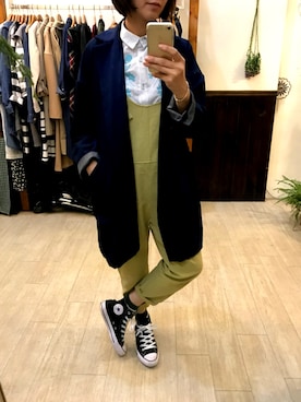 「西裝外套」｜「アイテム（チェスターコート）」を使った、Noosaさん（レディース・165cm）の秋コーディネート