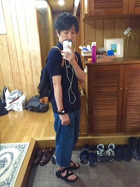 「G-SHOCK」｜ふたごのおとうとさん（メンズ・168cm）の夏コーディネート