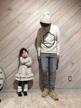 「MR.GENTLEMAN（ミスタージェントルマン）のアイテム（ニット/セーター）」を使った、ノエルさんさん（メンズ・172cm）の冬コーディネート