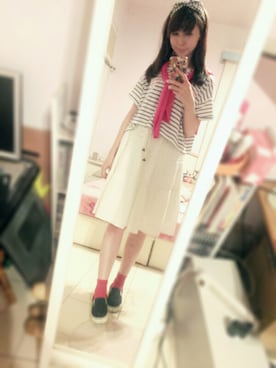 「RETRO GIRL（レトロガール）のアイテム（トップス）」を使った、nieさん（メンズ・164cm）の秋コーディネート
