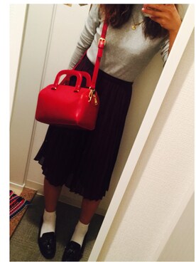 「MINIMUM（ミニマム）のアイテム（ショルダーバッグ）」を使った、A15さん（レディース・155cm）の秋コーディネート