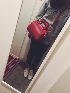 「MINIMUM（ミニマム）のアイテム（ショルダーバッグ）」を使った、A15さん（レディース・155cm）の秋コーディネート