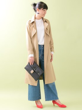 「白いブラウス」｜☆シルビ☆さん（レディース・168cm）の冬コーディネート