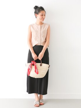 「アイテム（つなぎ/オールインワン、ベージュ系）」を使った、☆シルビ☆さん（レディース・168cm）の夏コーディネート