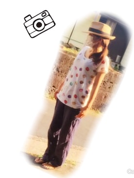 「LADUREE（ラデュレ）のアイテム」を使った、moponさん（レディース・157cm）の夏コーディネート