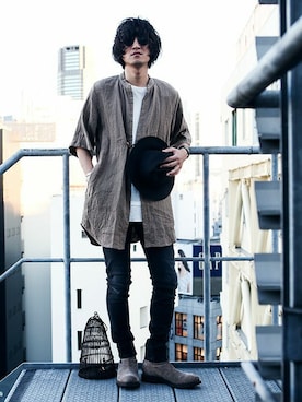 「ロング丈」｜nano・universe men's STAFFさん（メンズ・173cm）の夏コーディネート