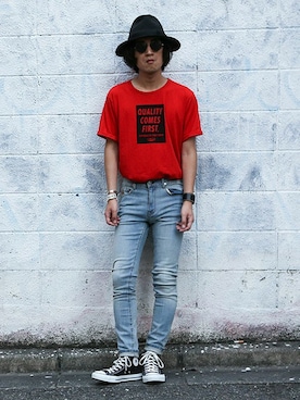 「April77(エイプリルセブンティセブン)のアイテム」を使った、nano・universe men's STAFFさん(メンズ・173cm)の夏コーディネート