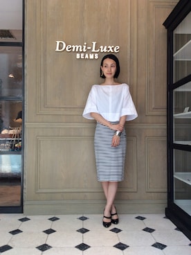 「Manolo Blahnik（マノロ・ブラニク）のアイテム」を使った、Horinoさん（レディース・162cm）の夏コーディネート