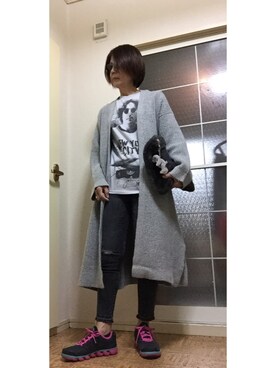 「コーディガン」｜「アイテム（雑貨/ホビー）」を使った、ミイさん（レディース・158cm）の秋コーディネート