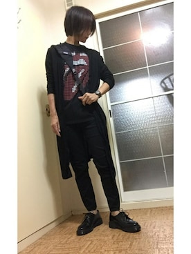 「ZARA（ザラ）のアイテム（デニムパンツ、ブラック系）」を使った、ミイさん（レディース・158cm）の秋コーディネート