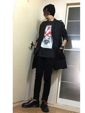 「UNIQLO（ユニクロ）のアイテム（その他アウター、ブラック系）」を使った、ミイさん（レディース・158cm）の秋コーディネート