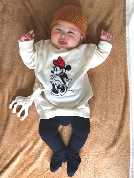 「アイテム（タイツ/ストッキング、ブラック系）」を使った、maihinaさん（キッズ・60cm）の秋コーディネート