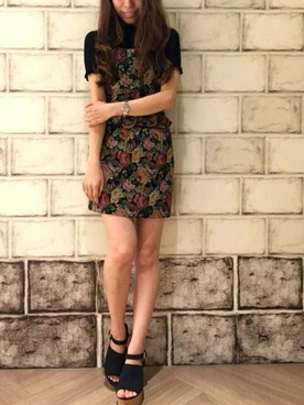 A♡さんの「【雑誌掲載アイテム】　ゴブランベルト付台形スカート」を使ったコーディネート