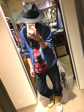 「NAVAL（ナバル）のアイテム（ブルゾン）」を使った、Yuyaさん（メンズ・173cm）の春コーディネート