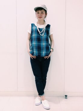 「アイテム（アクセサリー）」を使った、suzuさん（レディース・163cm）の夏コーディネート