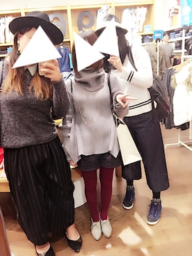 「OVERRIDE（オーバーライド）のアイテム（ハット、ブラック系）」を使った、GUPPYさん（レディース・155cm）の秋コーディネート