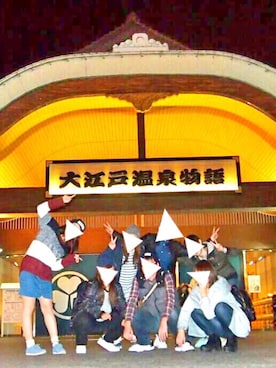 「NANO universe（ナノユニバース）のアイテム（ブルゾン、ブラック系）」を使った、GUPPYさん（レディース・155cm）の秋コーディネート