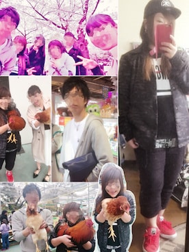 「STUSSY（ステューシー）のアイテム（キャップ、ブラック系）」を使った、GUPPYさん（レディース・155cm）の春コーディネート