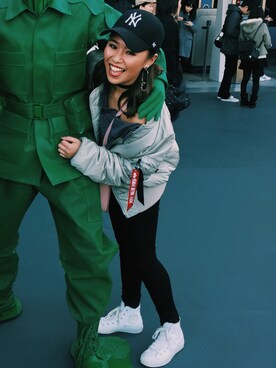 「allstar」｜「アイテム（デニムパンツ）」を使った、大坂美穂さん（レディース・154cm）の秋コーディネート