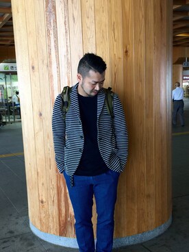 「SEVENDAYS=SUNDAY（セブンデイズサンデイ）のアイテム（スラックス）」を使った、nakayさん（メンズ・173cm）の秋コーディネート