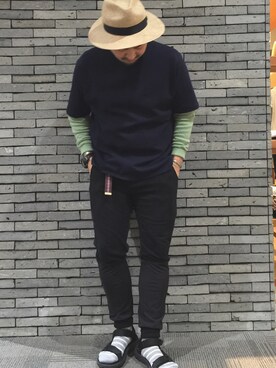 「SEVENDAYS=SUNDAY（セブンデイズサンデイ）のアイテム（サンダル）」を使った、nakayさん（メンズ・173cm）の春コーディネート