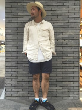 「SEVENDAYS=SUNDAY（セブンデイズサンデイ）のアイテム（サンダル）」を使った、nakayさん（メンズ・173cm）の春コーディネート