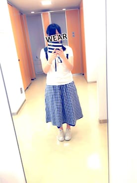 「Passportのアイテム」を使った、mashさん（レディース・153cm）の夏コーディネート