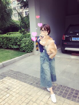 「INITIALS（イニシャルズ）のアイテム」を使った、一颗多肉さん（レディース・155cm）の冬コーディネート