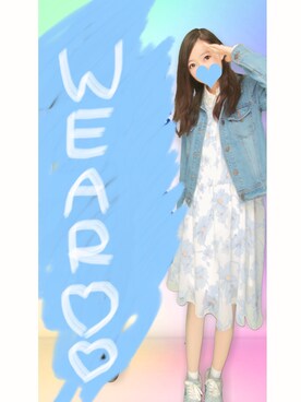 「GRL（グレイル）のアイテム（ワンピース、ブルー系）」を使った、ai.【J】さん（レディース・157cm）の春コーディネート