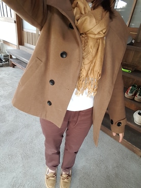 「チャイハネ（チャイハネ）のアイテム（ピーコート）」を使った、るりさん（レディース・155cm）の冬コーディネート