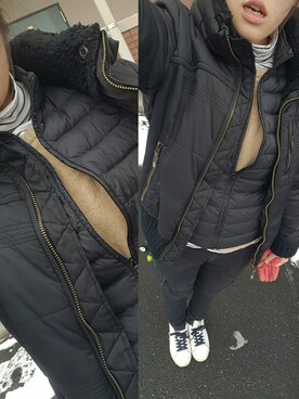 「Right-on（ライトオン）のアイテム（ダウンジャケット/コート）」を使った、るりさん（レディース・155cm）の冬コーディネート