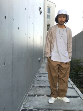 「ニットカーディガン」｜Matsuda Koichiさん（メンズ・168cm・20代）の春コーディネート