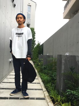 「ANONYMOUSISM（アノニマスイズム）のアイテム（帽子）」を使った、Matsuda Koichiさん（メンズ・168cm）の春コーディネート