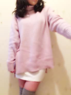 「MERCURYDUO（マーキュリーデュオ）の【DUO】 圧縮タートルKT（ニット/セーター、パープル系）」を使った、kasumiさん（レディース・150cm）の冬コーディネート