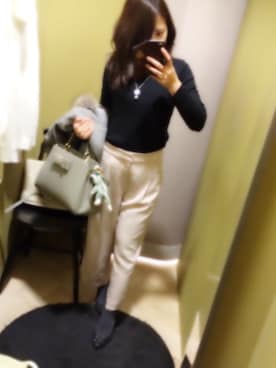「UNIQLO（ユニクロ）のアイテム（パンツ、ピンク系）」を使った、kasumiさん（レディース・150cm）の冬コーディネート