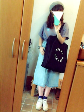 「OUTLET（アウトレット）のアイテム（帽子）」を使った、じゃわんさん（レディース・158cm）の夏コーディネート
