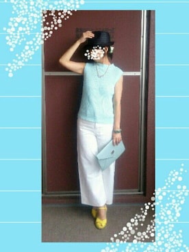 「IMAGE（イマージュ）のアイテム（シューズ）」を使った、こうめさん（レディース・155cm）の夏コーディネート