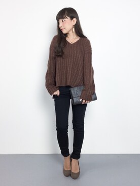 「Lara&Heart（ララアンドハート）のアイテム」を使った、ayumi  sato さん（レディース・155cm）の秋コーディネート