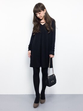 「EGOIST（エゴイスト）のアイテム（ワンピース/ドレス）」を使った、ayumi  sato さん（レディース・155cm）の秋コーディネート