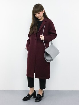 「BLISS POINT（ブリスポイント）のアイテム（その他アウター）」を使った、ayumi  sato さん（レディース・155cm）の秋コーディネート